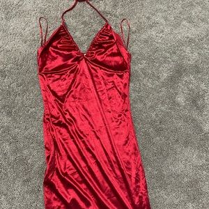 Garage Allegra Ruched Halter Mini Dress